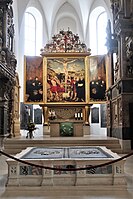 Weimar altarpiece with the sight of the ducal burial vault in the front