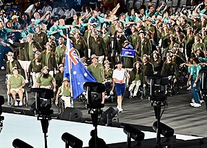 Australian contingent enters