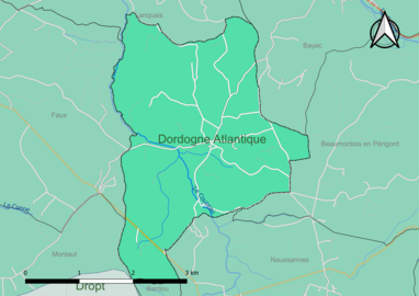 Carte en couleur présentant le(s) SAGE couvrant le territoire communal