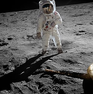 Buzz Aldrin on the Moon, by NASA/Neil Armstrong