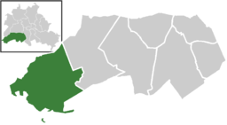 Stadsdelen Wannsees läge i Steglitz-Zehlendorf, Berlin