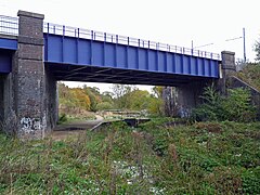 Bradley Branch Lock 1 beneath Midland Metro bridge