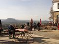 Aussichtsterrasse auf dem Brand mit dem Lilienstein im Hintergrund