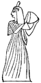 Ancient Egyptian woman playing drum
