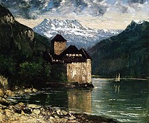 картина Chateau du Chillon кисти Гюстава Курбе, 1875