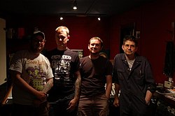 Moutheater with Steve Albini in 2007 during the recording of Lot Lizard