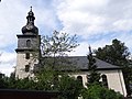 Kirche mit Ausstattung, Friedhof mit historischen Grabsteinen