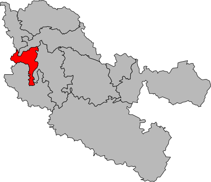 Carte de la première circonscription de la Moselle de 1986 à 2012