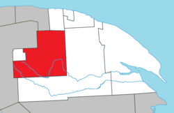 Location within La Côte-de-Gaspé RCM