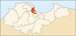 Map of Algiers Province highlighting Sidi M'Hamed District