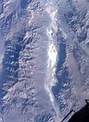 A satellite photograph of Death Valley.