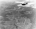 Douglas SBD-5 Dauntless over Hollandia airfield on 21 April 1944