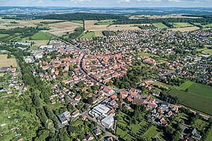 Luftbild von Dransfeld aus westlicher Richtung