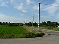 Duttlenheim et son église observés depuis les champs.