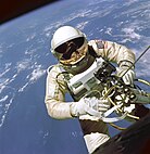 Ed White during the Gemini 4 mission