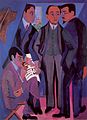 Influence of fauvism: a portrait of the Die Brücke group by Ernst Ludwig Kirchner, 1926/27