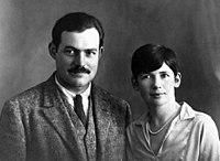 Photograph of Ernest Hemingway with his second wife