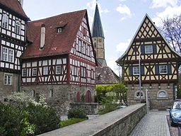 Slott och kyrka i Gaildorf.