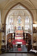 Houchin, église St Omer, vue du choeur depuis la tribune