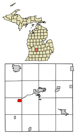 Location of Saranac, Michigan