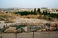 Image 44Forum of Gerasa (Jerash in present-day Jordan), with columns marking a covered walkway (stoa) for vendor stalls, and a semicircular space for public speaking (from Roman Empire)