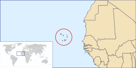 Localização de Província Ultramarina de Cabo Verde