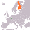 Location map for Finland and Luxembourg.