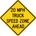 W3-5c XX MPH Truck Speed Zone Ahead