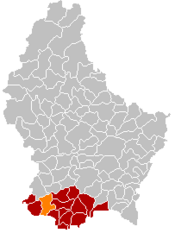 Localização de Sanem em Luxemburgo