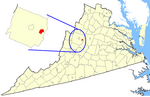 State map highlighting Waynesboro