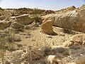 Remains of a Nabataean cistern north of Makhtesh Ramon, southern Israel