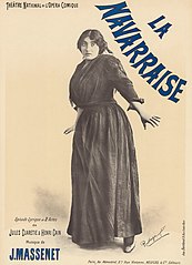 Poster for Jules Massenet's La Navarraise with Emma Calvé in the rôle of Anita, 1895