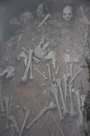 Pit with human skeletons