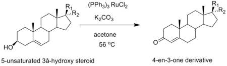 An Oppenauer oxidation of pregnenolone