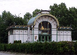 Une entrée de la station de métro Karlsplatz (aujourd'hui café), 1898, Vienne.