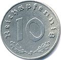 Wartime zinc 10 Reichspfennig (reverse)