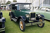 1926 Chevrolet Tourer. 1926 was the first year of New Zealand-assembled Chevrolet vehicles