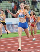 Femke Bol in the 400 metres hurdles final