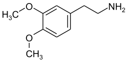 Strukturformel von 3,4-Dimethoxyphenethylamin