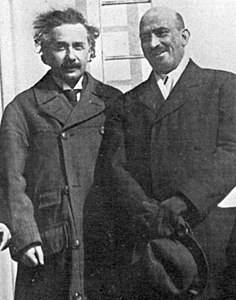 世界シオニスト機構大会でアインシュタインと（1921年）