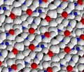 Feldspar crystal structure viewed along the a axis