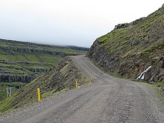 Die Passstraße Axarvegur oder Öxi