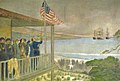 Image 50Forces raising the U.S. flag over the Monterey Customhouse following their victory at the Battle of Monterey (from History of California)