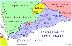 Bayhan emirate in the Federation of South Arabia
