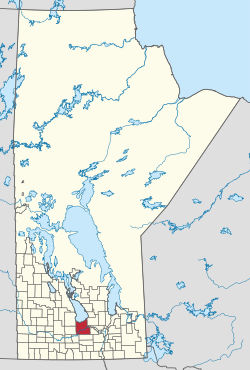 Location of the RM of Portage la Prairie in Manitoba