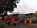 Country Fire Authority volunteers at a school fire