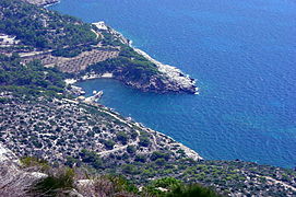 Cala Lladó is the islet's tiny natural harbor