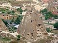 Basalt tuff, rock-cut architecture in Cappadocia, found in central Anatolia and parts of Iran