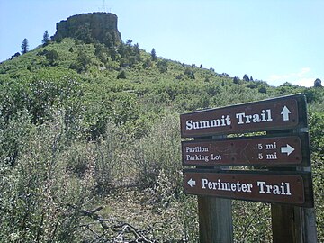 The Castle Rock formation in Castle Rock, Colorado