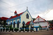 Une église catholique à Sawahlunto